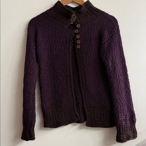 Handmade Women's Purple and Brown Sweater